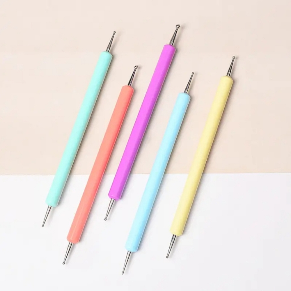 Double-ended nail point drill pen set